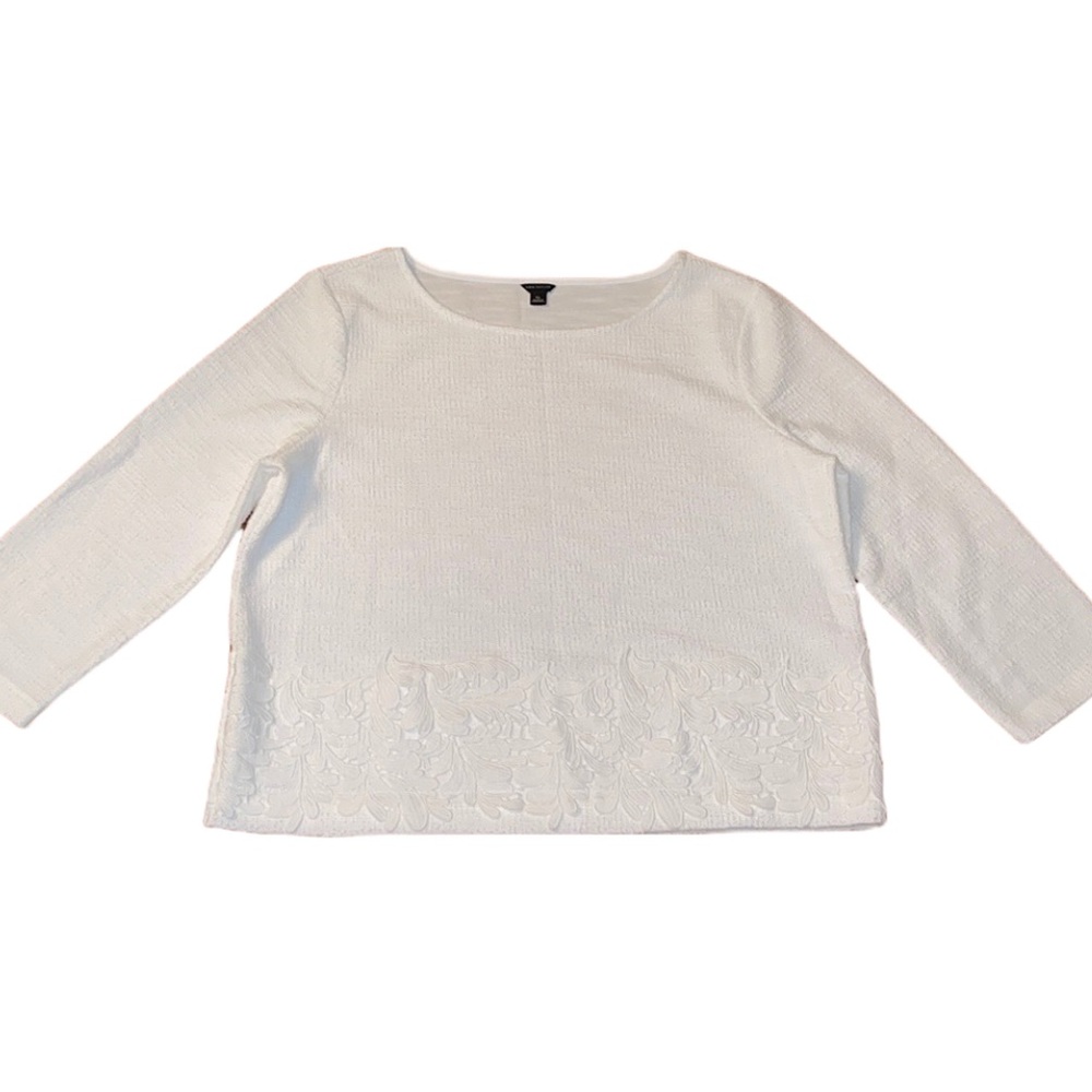 ANN TAYLOR white blouse XL